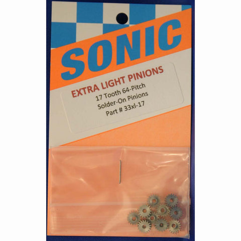 SONIC 17T 64P SOLDER-ON PINIONS -SON33XL-17 - Innovative Slots