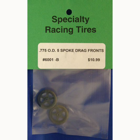 SRT6001B - Drag front tires anodized Black - Innovative Slots