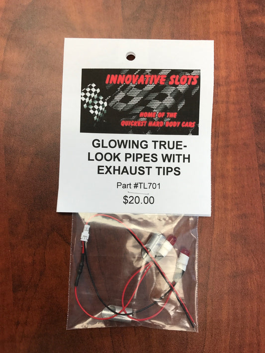 GLOWING TRUE LOOK PIPES WITH EXHAUST TIPS TL701