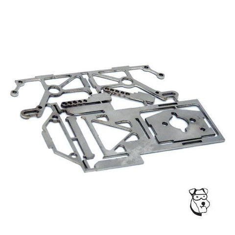 Mar256SS 1/24 NO BAR REAR END KIT W/BODY AND AXLE MOUNTS - STAINLESS STEEL